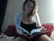 blonde babe school girl joi