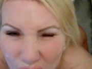 Wank and cum over my face british dirty talk POV 16/16