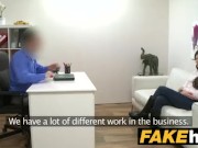 Fake Agent Italian likes to be fucked hard on the couch
