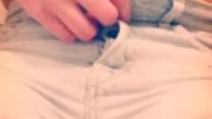 Bbw unbuttoning tight jeans short to let fat belly bulge out