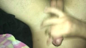 Twink plays with his cock till he cums