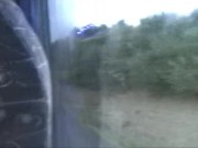 Pipe et éjac dans un bus / blowjob and cumshot in a bus / Vanilla Lime 1/16
