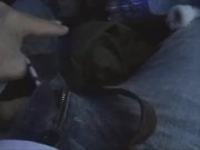 Pipe et éjac dans un bus / blowjob and cumshot in a bus / Vanilla Lime 4/16
