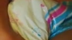 Wet, warm and heavy diaper makes me so horny