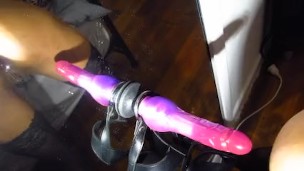DP Butt Plug & Dildo Fuck from Kinky Ebony Goddess Sheridan Ave