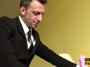 Pussyeaten brit beauty pleases two guys 12/16