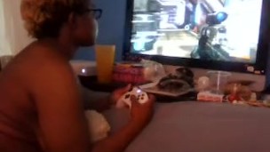 Touching myself while gaming naked and GOD rigd the game
