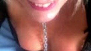trannie chained and collared ready for your dick