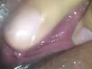 teen fucking her fat wet pussy leads to squirting first time