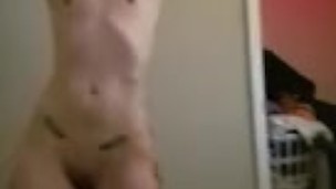 My sexy wife strip teases for camera