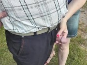 Man pisses woman holds hands his dick close-up. DuBarry private collection 11/16