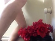 I peed on the flowers
