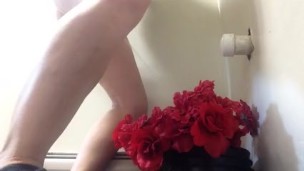 I peed on the flowers