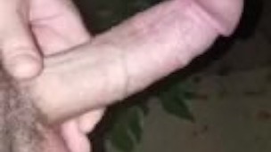Big dick outdoors late night teen cumshot