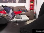 Super Star, Sara Jay, Sucks Cock & Gets A Load In Her Mouth! 6/16