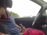Public car stroking!