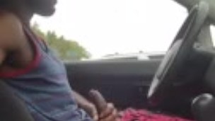 Public car stroking!
