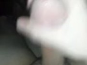 Jacking off huge cum shot
