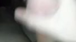 Jacking off huge cum shot