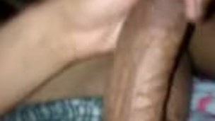 Jerking my big hard dick.
