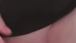 Pussy stretched open with a mug root bottle