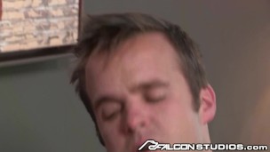 FalconStudios JJ Knight helps Injured Biker with Cock