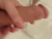 Shaved n clean stroking my big hard dick.. teasing before cum shot tonight