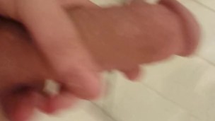 Shaved n clean stroking my big hard dick.. teasing before cum shot tonight