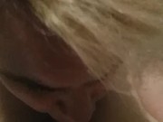 Sucking and Titty fucking myself with a toy