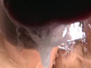SWALLOWED Five sexy babe gagging on lucky dudes fat cock