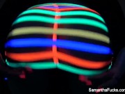 Blacklight masturbation with super hot Samantha Saint