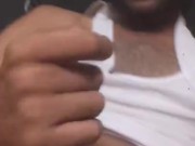 Playing with his dick and balls before bed