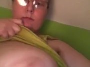 Playing with my tits