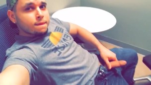 Jerk off in the Office Break Room Risky Public Sex