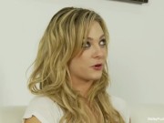 Behind the scenes interview with cute blonde Dahlia Sky