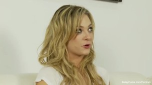 Behind the scenes interview with cute blonde Dahlia Sky