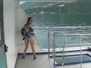 Camilla Moon - shows her unshaven pussy on the boat 4/16