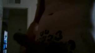 Hot solo uncut stud tattoo masturbate