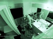 Alix gets a good fucking in a tight bathroom