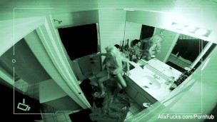 Alix gets a good fucking in a tight bathroom