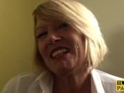 Busty english GILF fuckfingering herself 1/16