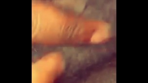 A lil pussy play at work