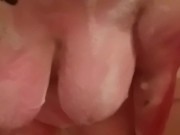 My huge tits swinging back and forth in slow motion
