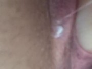 Dripping my creamy pussy juice on toy cock. What a mess I made... 7/16