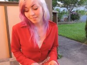 Teen teasing pussy in public 4/16