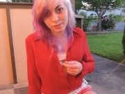 Teen teasing pussy in public 7/16