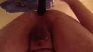 Using My Ass With Wife's Thick Dildo