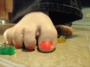 GTS Crushes Tinies with Flip Flops, Bare Feet, Teases, Talks Down To