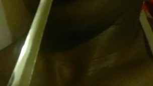 Licking a spoon..lol
