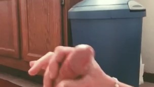 Jackin off in a friends bathroom